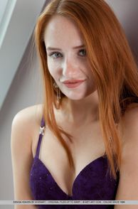 Beautiful Freckled Face Redhead Woman