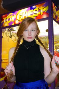 Long Braided Red Hair Teenager Out To Play
